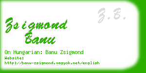 zsigmond banu business card